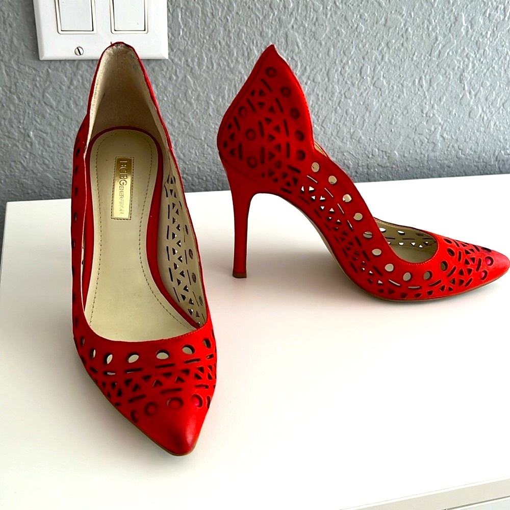 Red/orange BCBG Heels 👠